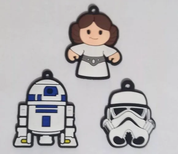 Pingente Star Wars Emborrachado - 6 Unidades'
