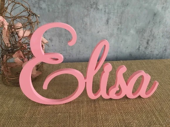 Letras Decorativas em MDF - Linha Cursiva
