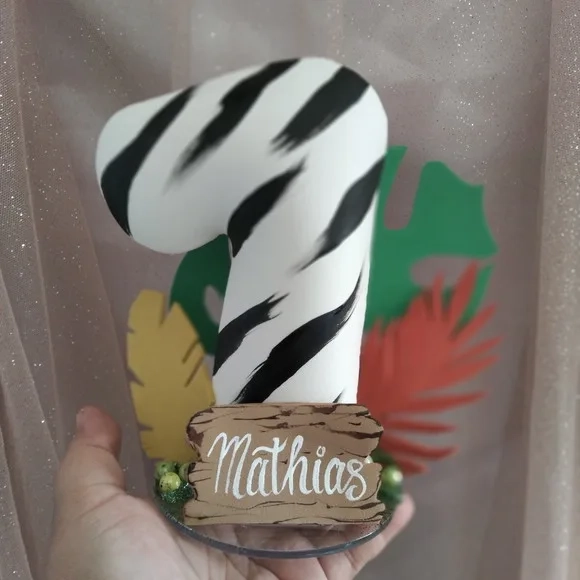 Safari Idade Nome Personalizado Kit com 20