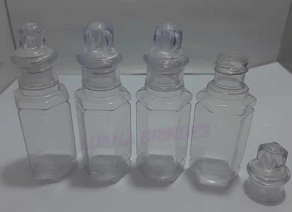 Frasco Facetado PVC 30ml Tampa de acrílico Pct 10 unidades
