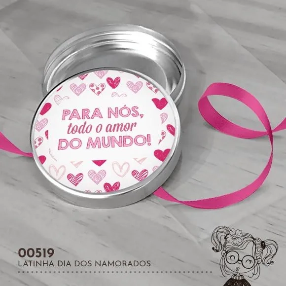 Latinha Adesivada Dia dos Namorados - 00519