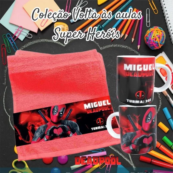 Kit Toalhinha com Garrafa Personalizada