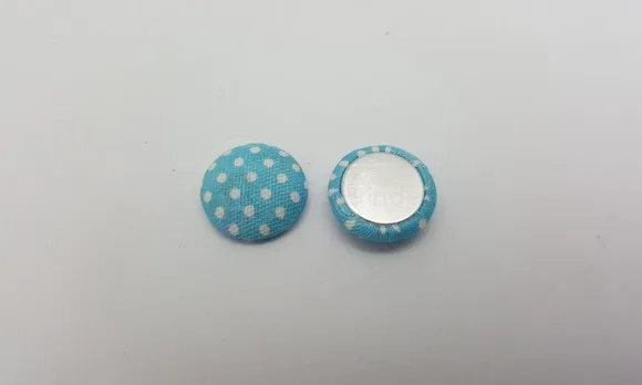 Aplique Bolinha Azul de 1,5cm - pacotes com 30 unidades
