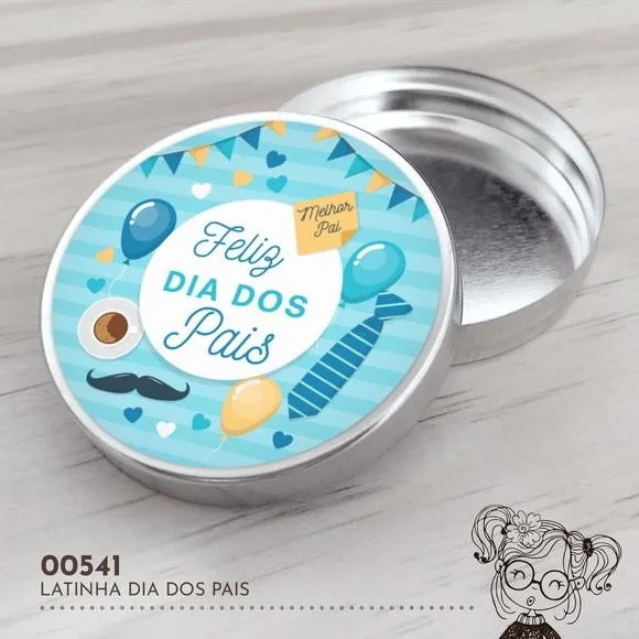 Latinha Adesivada Dia dos Pais - 00541
