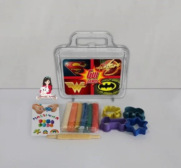 Kit Massinha na Maleta Liga da Justiça