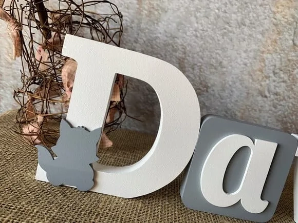 Letras de mdf Blocos - Raposa