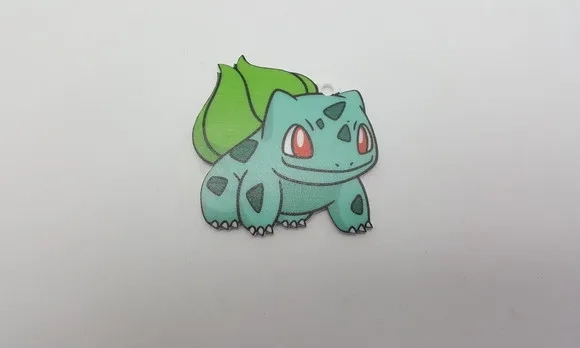 Pingente Pokémon Bulbasaur em Acrílico UV