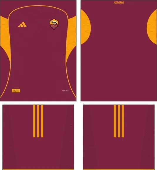 Arte Vetor Camisa as Roma Local 2025-2026