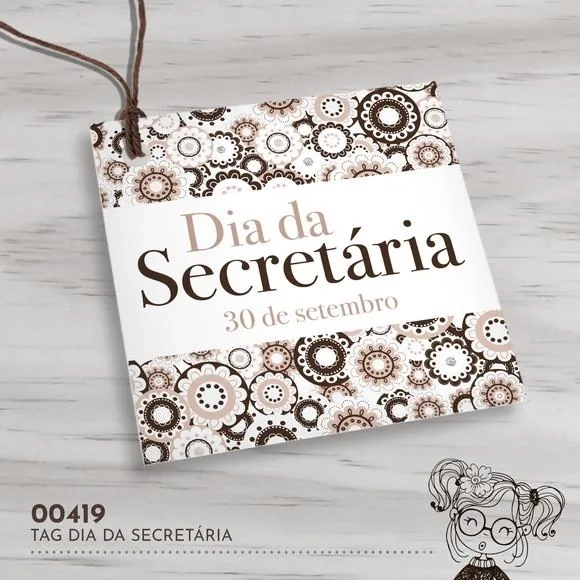 Tag Quadrada Dia da Secretária - 00419