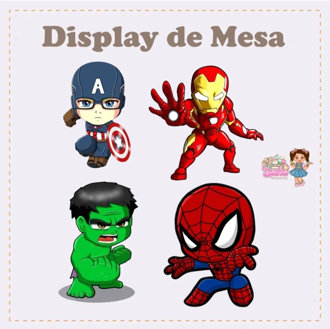 Kit Festa Só Um Bolinho OS VINGADORES - Decoração de Festa