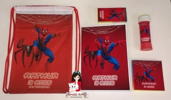 Kit Alegria ll na Mochila Homem Aranha
