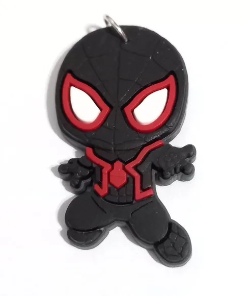 Pingente Homem Aranha Reverso Emborrachado- 5 Peças