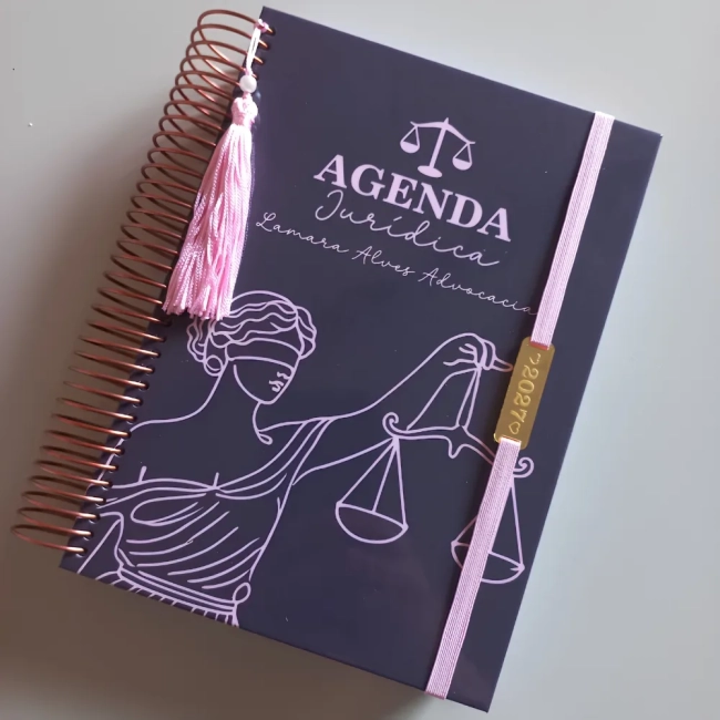 Agenda Jurídica Personalizada 2027 para Advogados Deusa da Justiça Planner Jurídico