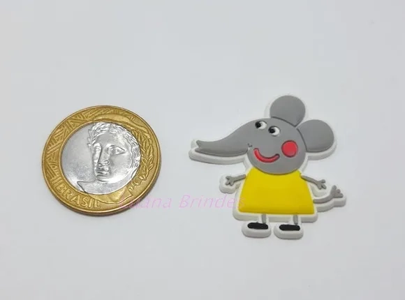 Aplique de Personagem Elefante emborrachado - pct com 7 unid