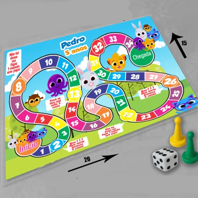 Jogo de Tabuleiro Personalizado dos Bolofofos