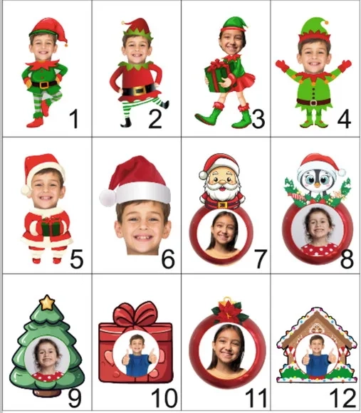 Enfeite Pendente para Árvore de Natal Rostinho