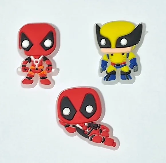 Aplique Deadpool e Wolverine Fosflorescente Pacote C/6 Peças
