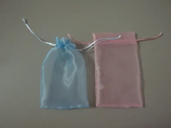 Saquinhos de Organza Cristal com Fita 10x27 - 30 Peças