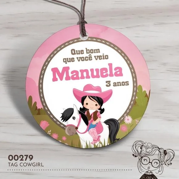 Tag Redonda Cowgirl - 00279