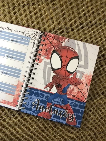 Caderneta de Saúde / Vacinação Personalizada - Homem-aranha