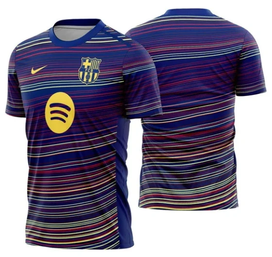 Arte Vetor Camisa Barcelona Pre-jogo Home 2025-2026