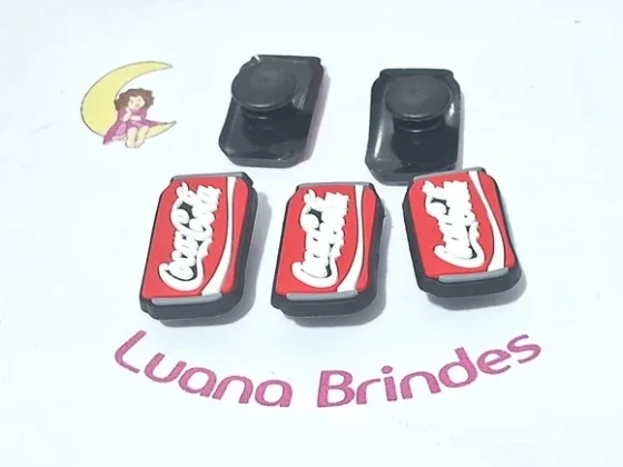 Pins de Crocs Coca Cola 3cm Pacote com 6 Unidades