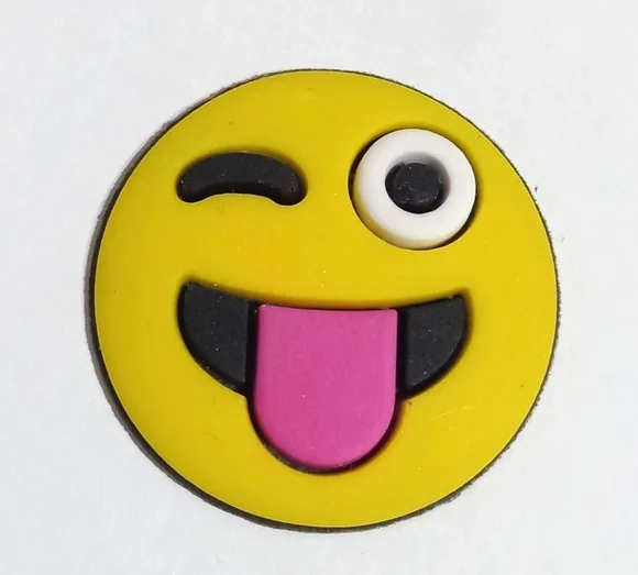 Aplique Emoticon 3cm Emborrachado -6 Unidades