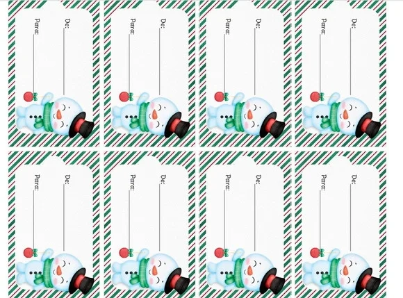 Tag para Embalagem Natal