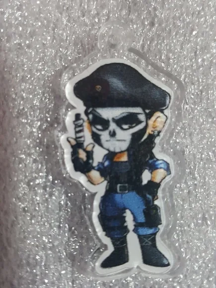 Pingente de Anime de Acrílico 3,5cm Adesivado Pct C/5 Peças