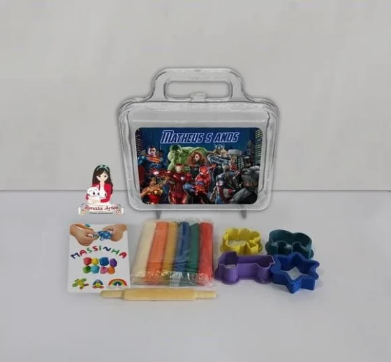 Kit Massinha na Maleta Heróis