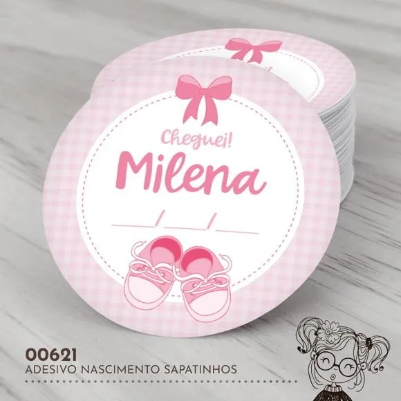 Adesivo Redondo Sapatinhos - 00621