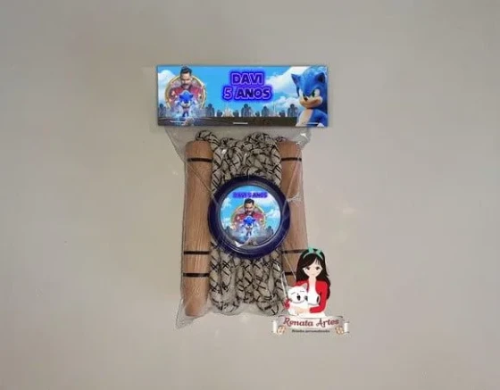 Kit Pula Corda + Ioiô Personalizado Sonic Filme 2020