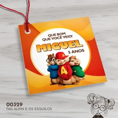 Tag Quadrada Alvin e os Esquilos - 00329