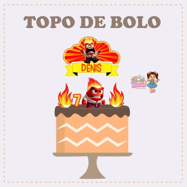 Kit Festa Só Um Bolinho RAIVA - Decoração de Festa