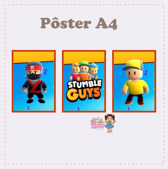 Kit Festa Só Um Bolinho STUMBLE GUYS - Decoração de Festa