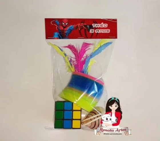 Kit Brinquedos Retrô Tema Homem Aranha