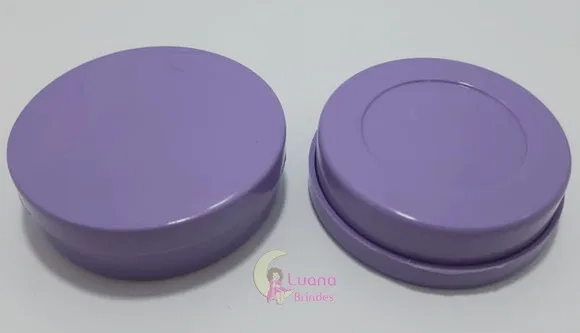 Latinha Lilas de Plástico 5,5cm Pacote com 12 Unidades