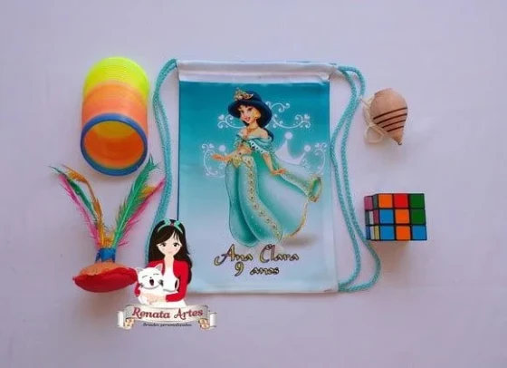Mochila Brinquedos Retrô Tema Jasmine