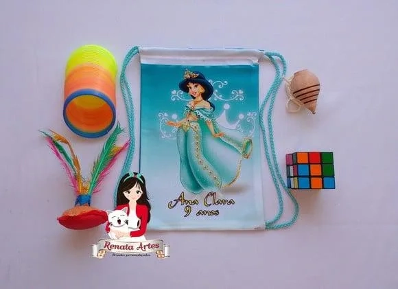Mochila Brinquedos Retrô Tema Jasmine