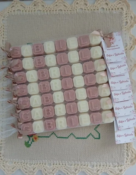 Lembrancinha Chá de Bebê Sabonete Nome 8 Letras