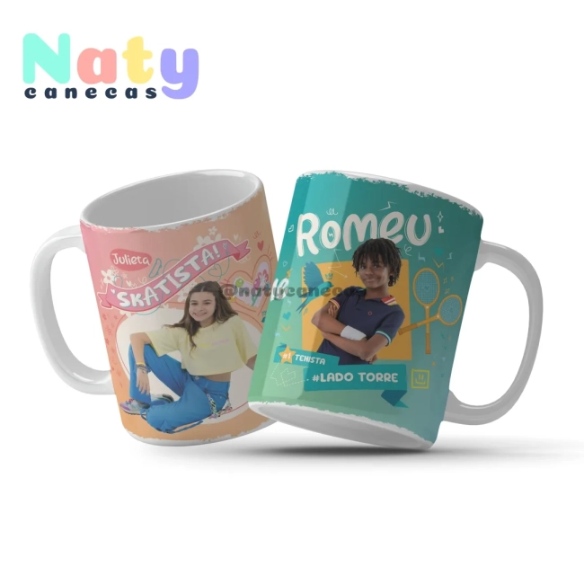 Caneca Personalizada A infância de Romeu e Julieta Personalizada com Nome