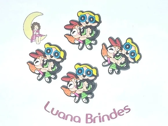 Aplique Meninas Super Poderosas Pacote com 4 Unidades
