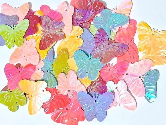 Aplique Borboleta Colorida Fruta Cor Pacote com 25 Unidades