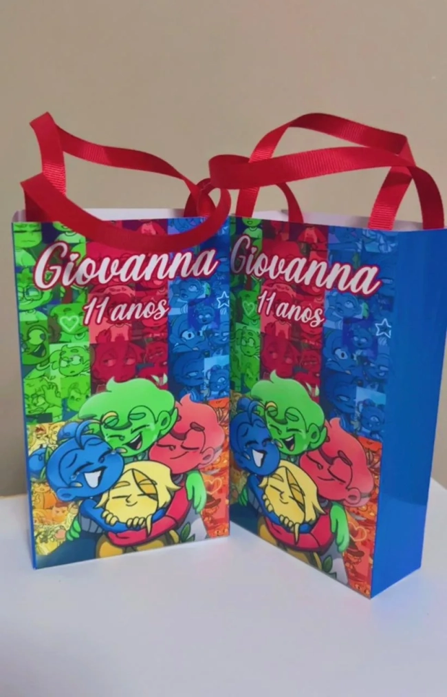 Sacolinhas Personalizadas Mundo Torajo Lembrancinhas Para Aniversário