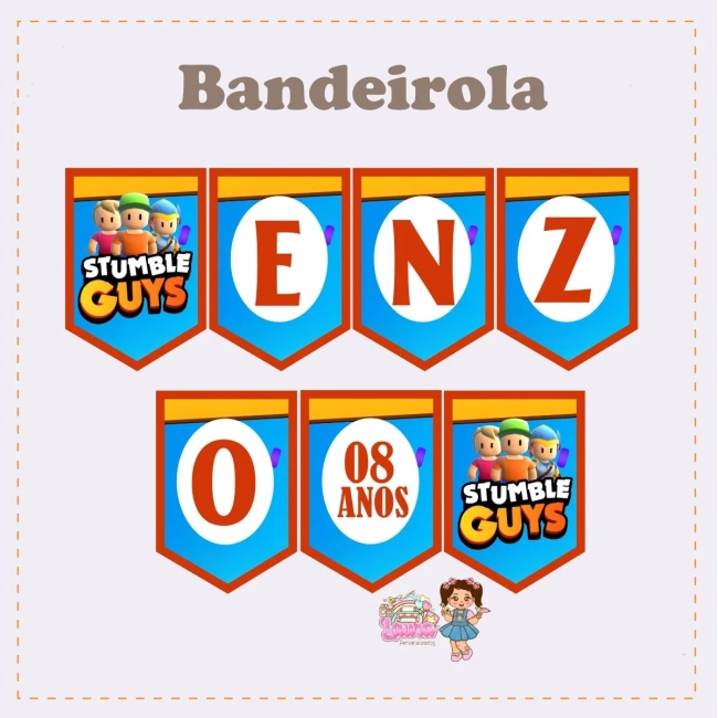 Kit Festa Só Um Bolinho STUMBLE GUYS - Decoração de Festa