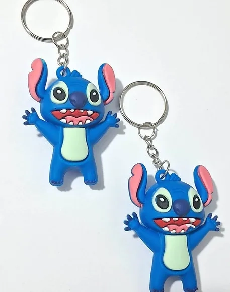 Chaveiro Stitch 5,5cm Emborrachado Pacote com 2 Unidades