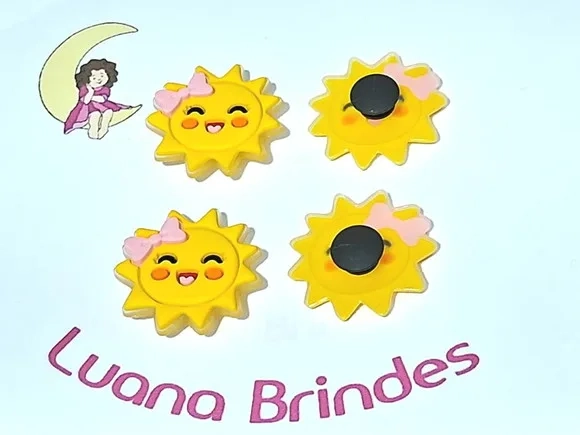 Pins de Crocs Sol Emborrachado Pacote com 6 Unidades