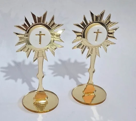 Santíssimo Sacramento 7cm Acrílico Espelhado - 1 Peça