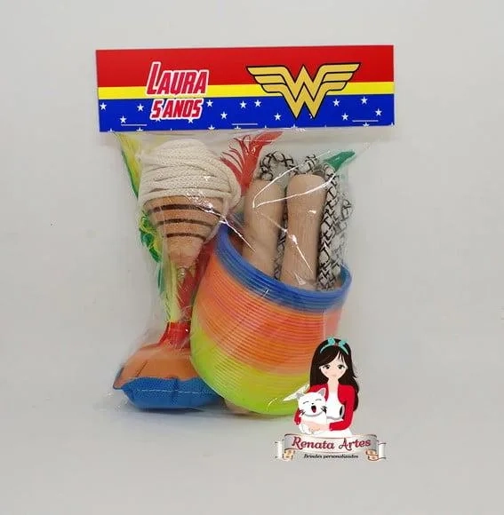 Kit Boa Infância Completo Tema Mulher Maravilha Símbolo