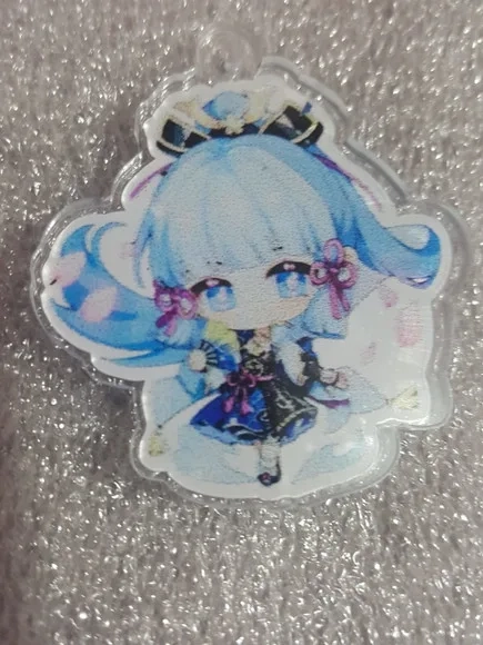 Pingente de Anime de Acrílico 3,5cm Adesivado Pct C/5 Peças